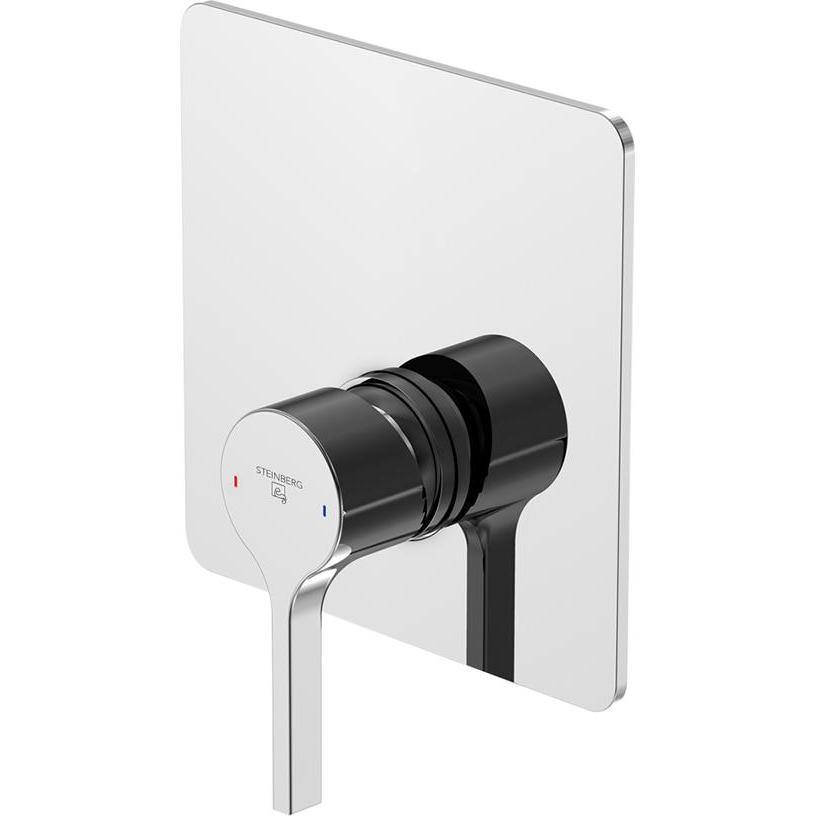 Steinberg Serie 230, Dusch-/Wannenarmatur, Unterputz-Fertigmontageset, Einhebelmischer, Messing mit Chrom-Oberfläche, für Durchlauferhitzer ab 21 kWh, 1 Verbraucher