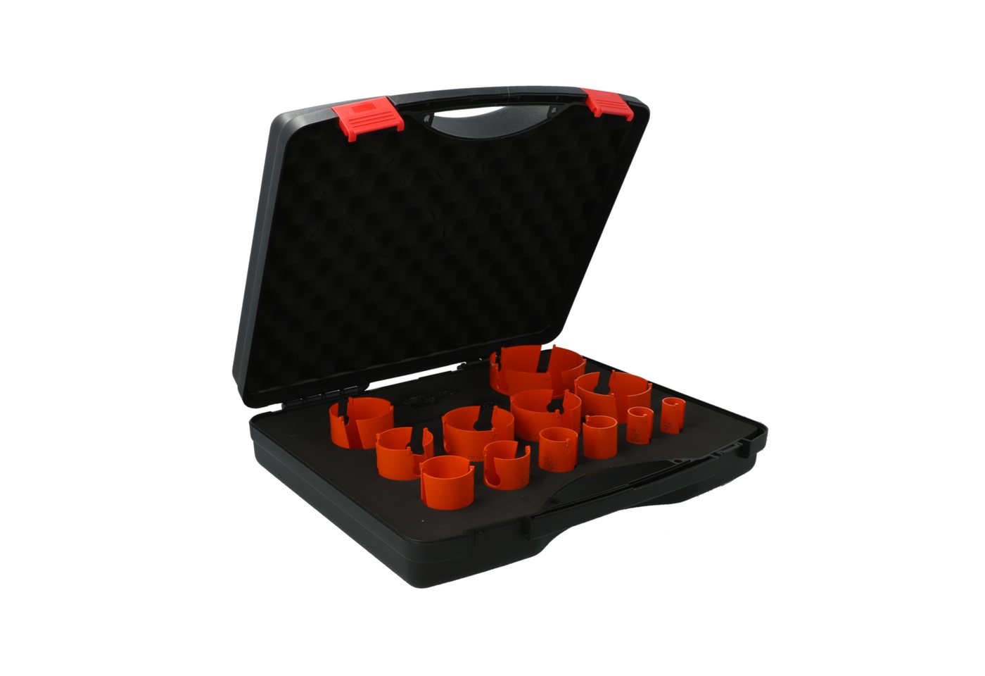 NORTON CLIPPER Lochsägen-SET 12x TCT-Lochsägen für Holz, Ø 102 mm, im Kunststoffkoffer, inkl. HSS-Zentrierbohrer