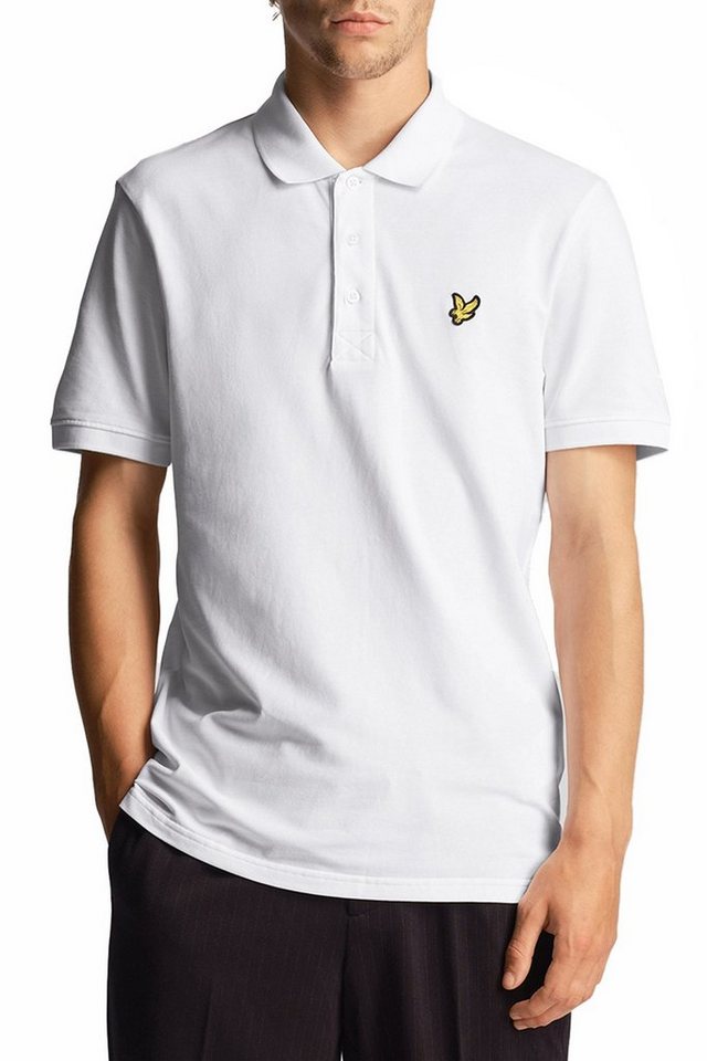 Lyle & Scott Poloshirt Basic Herren, Pique Baumwolle, kurzärmlig, klassischer Polokragen, Adler-Logo, navy