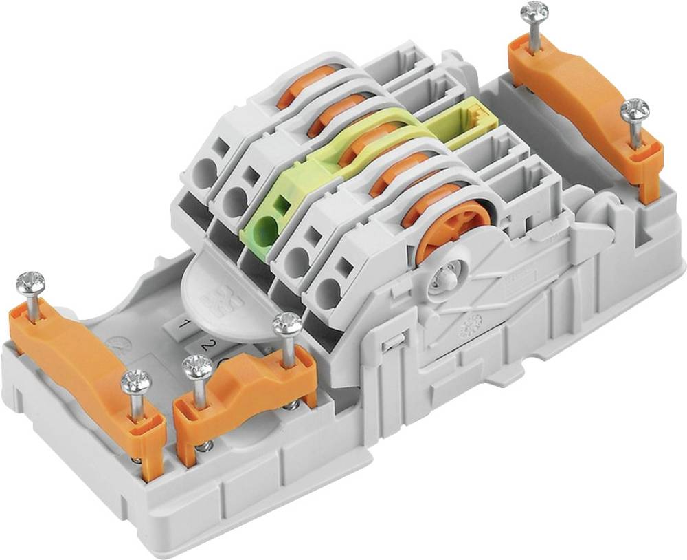 Weidmüller PT6 DC 1/2/PE/3/4 Verbindungselement flexibel, Energieverteilungsklemmenleiste, grau