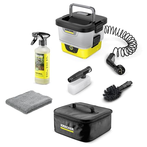 Kärcher Hochdruckreiniger Mobile Outdoor Cleaner OC 4 + Bike Kit, Akkubetrieb mit 8L Wassertank und Lithium-Ionen-Akku, kompakt und mobil