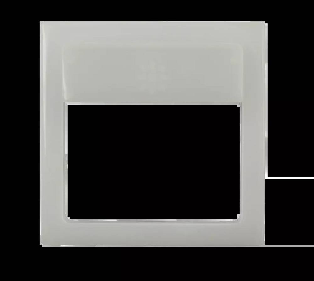 Theben 9080004 Rahmen Schwarz, Ausgleichsrahmen für theMura, passend für Merten System M, inklusive Adapterrahmen und Tasterabdeckung