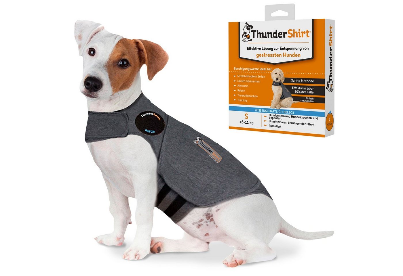 Adaptil Hunde-Halsband ThunderShirt ® - Die Beruhigungsweste für gestresste Hunde, erhältlich in 5 Größen: XS/S/M/L/XL