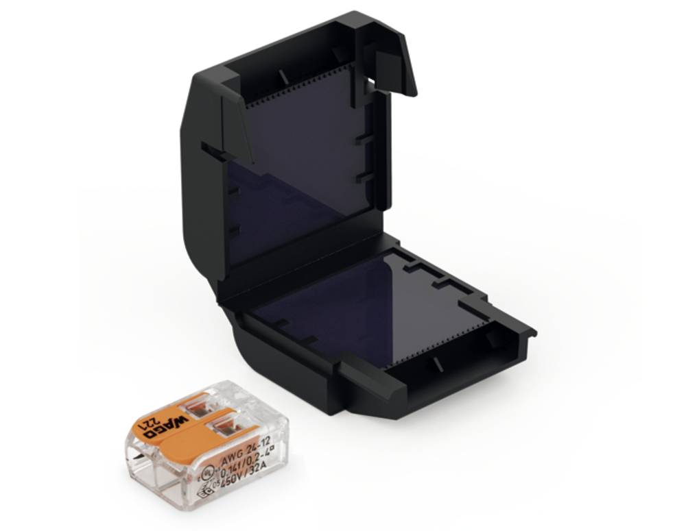 CellPack 407858 EASY-PROTECT/112 Gelbox für Verbindungsklemmen, feuchtigkeitsgeschützt, flexibles Kabel 0.2-4mm², starr 0.2-4mm², Schwarz