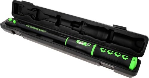 KS Tools 512.0015 COMPETITION 1/2" Ratschen-Drehmomentschlüssel, 20-200Nm - Präziser Drehmomentschlüssel mit Kurzwegauslösung, rot