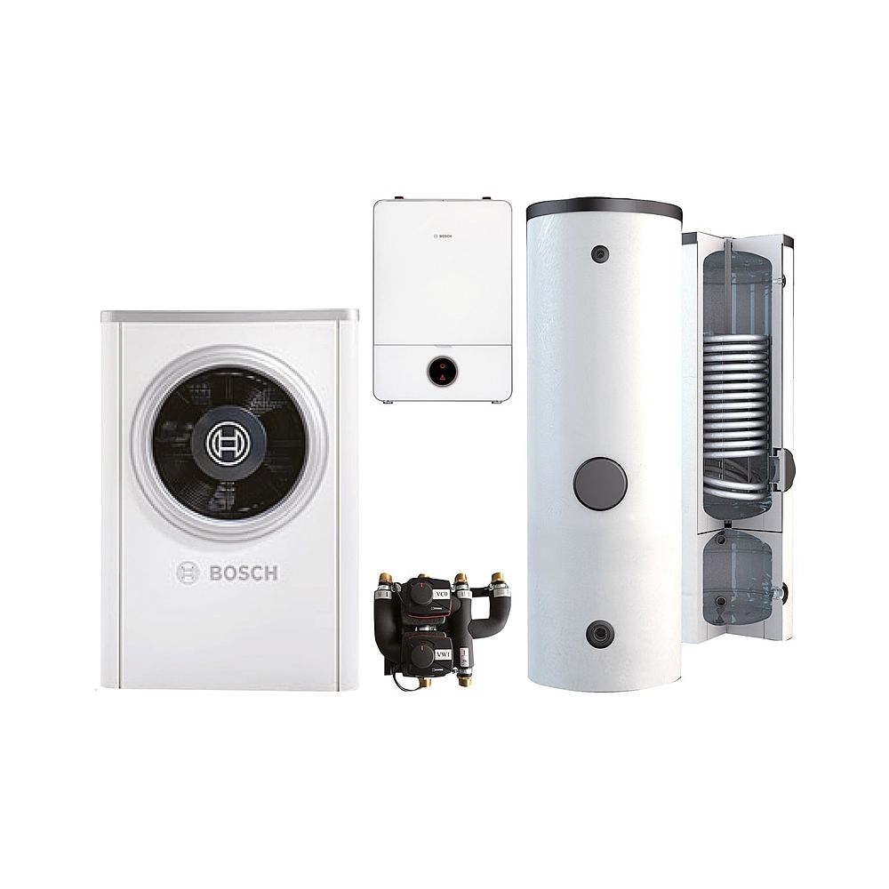BOSCH Luft-Wasser-Wärmepumpen-Paket Bopa CS752 Compress CS7001i AW 7 ORS, R410A, AWE9, BPU400-C, innovative Heiztechnik mit höchster Effizienz