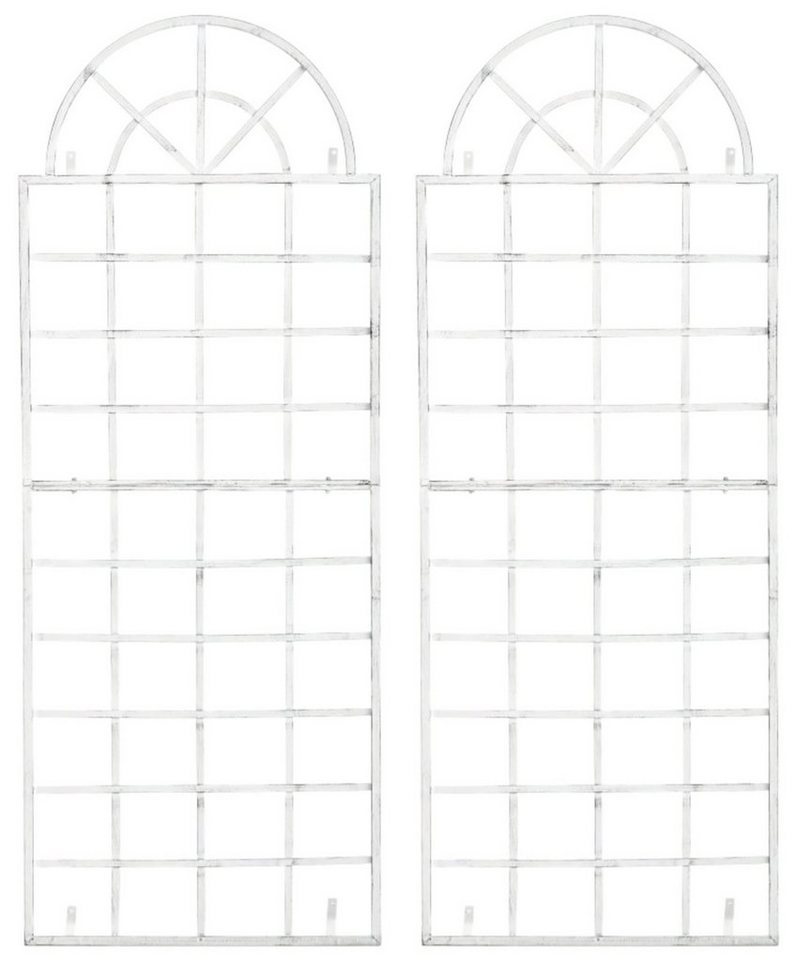 CLP Rankhilfe Viva, 2 St., 2er Set, aus Eisen zur Wandbefestigung, antike Patina, 180 cm x 70 cm, handgefertigt