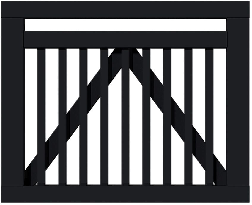 Plus Tor Linea, 100 x 80 cm, Gartentor aus FSC-zertifiziertem Holz, Schwarz RAL 9005