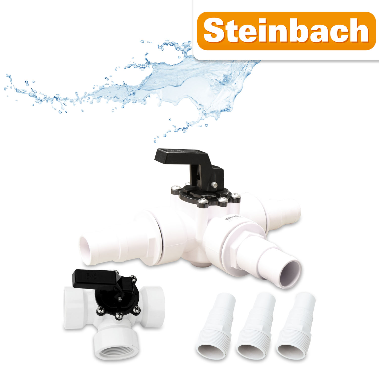 Steinbach 3-Wegeventil - Schlauchanschluss für Pool 60025