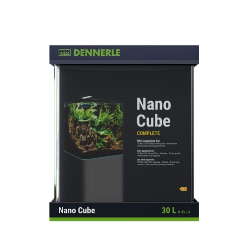 DENNERLE Nano Cube Complete, 30 l Komplettset mit modernem Design und Panoramablick