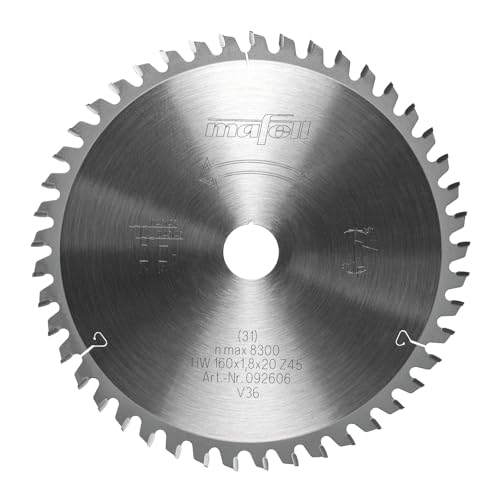 MAFELL Hartmetall Sägeblatt GT 160 x 1,2/1,8 x 20 mm -45-3 Zähne - für Schichtstoffplatten - Ersatzblatt für MT 55 Tauchsäge