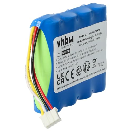 vhbw Akku für Testo 350 Control, 454 Control Gaswarngerät, 2000 mAh, 4,8 V, NiMH, wiederaufladbar