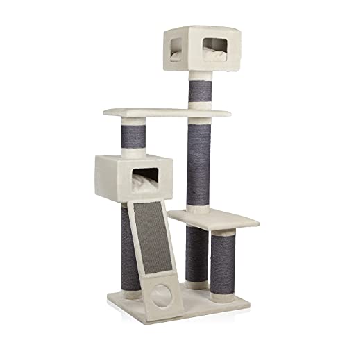CanadianCat Company | Kratzbaum Maine Coon 209 - beige - XXL mit extra dicken Sisalsäulen - Geeignet für große und schwere Katzen