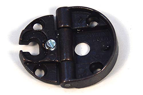 IHC Scharnier mit Zierkopf für Küchen- und Kleiderschranktüren, schwarz, Höhe 35mm, stabile Einbohrbänder