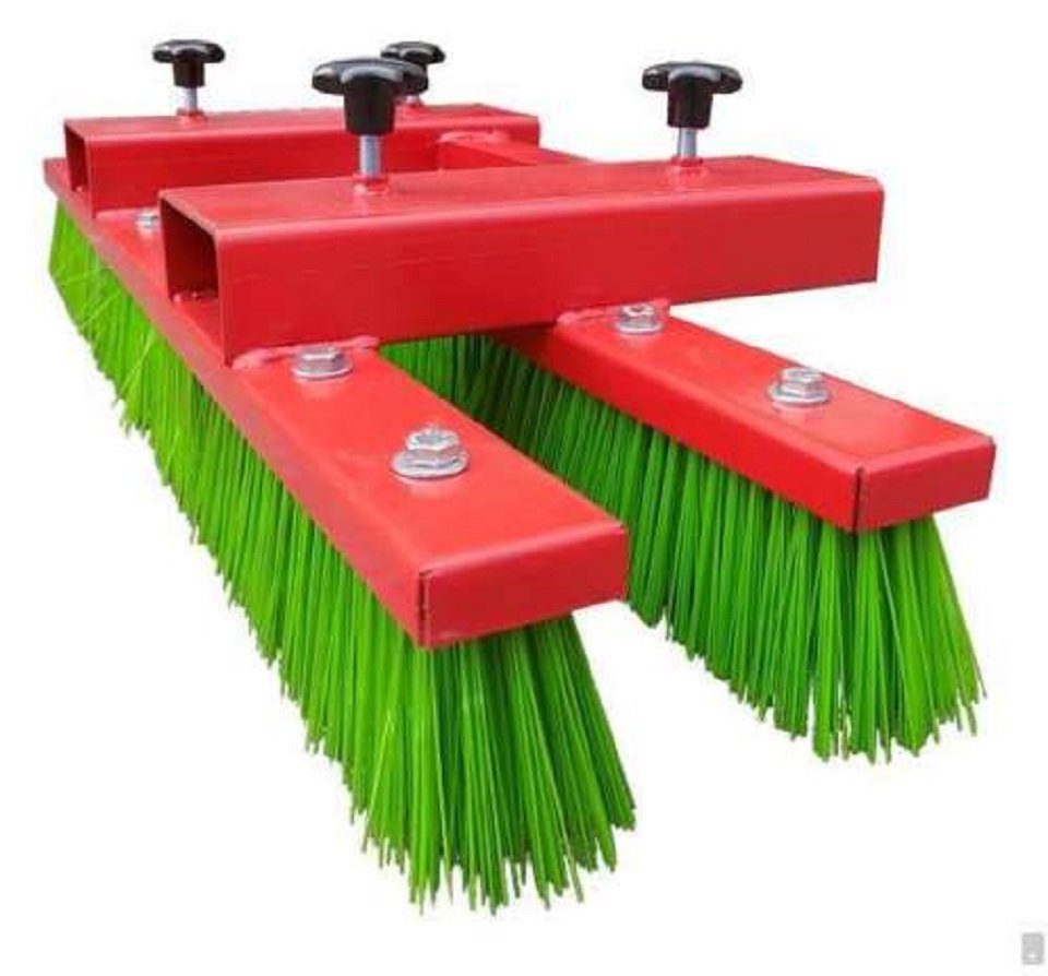 SRM Design Handkehrmaschine Kehrbesen 100cm Rot, für Stapler und Traktor, langlebige Borsten, Sicherheitslaschen