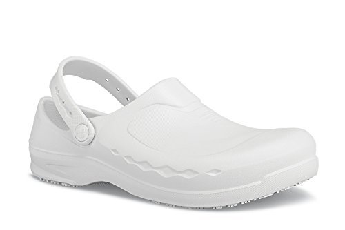 Shoes for Crews ZINC Arbeitsschuhe – Bequeme, Wasserabweisende & Rutschhemmende Clogs für Schichtarbeit, Medizin- und Küchenpersonal, OB E SR, vegan, metallfrei