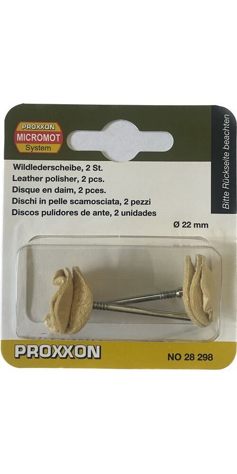 PROXXON INDUSTRIAL Bohrer- und Bitset 28298, Polierscheiben für Hochglanzpolieren von Metall und Keramik, Schaft Ø 2,35