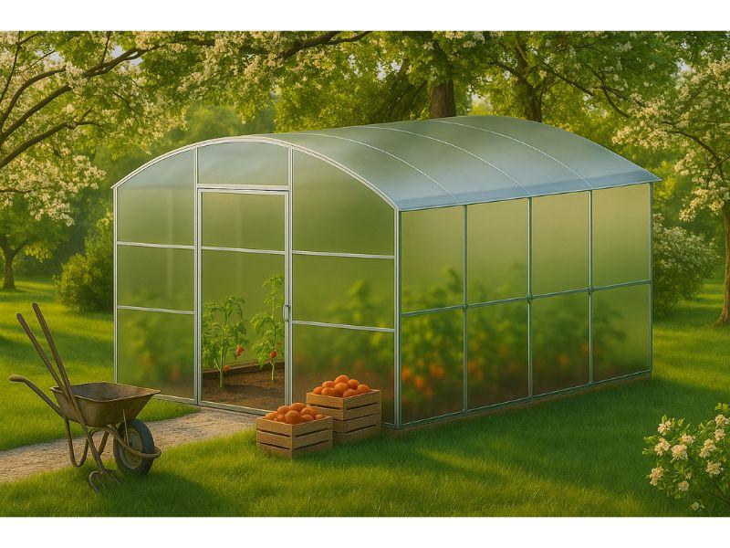 Garten Dream Gewächshaus "Avalon" 3x6m aus verzinktem Stahl, 10mm Polycarbonat, für Schneelasten bis 180 kg/m²