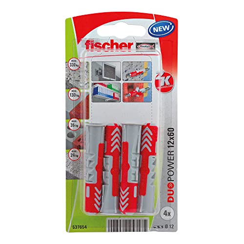 Fischer 537654 Blister Duopower, 12X60, Mehrfarbig