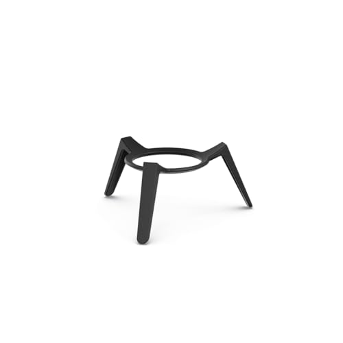 höfats Moon niedriger Fuß, Standfuß aus Gusseisen für bodennahen Stand, werkzeugloser Aufbau, schwarz emailliert