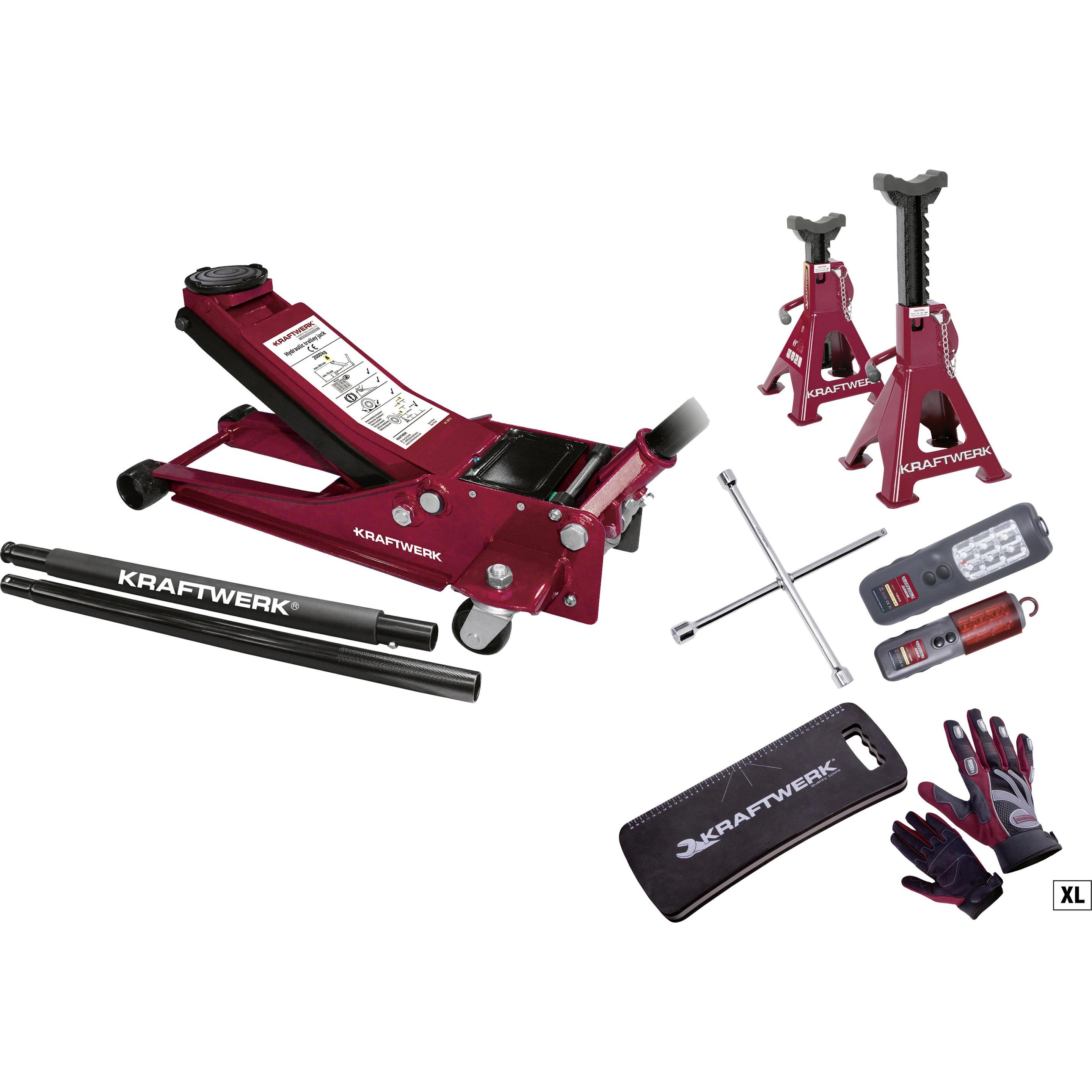 Kraftwerk 38112, Wagenheber und Universal-Radwechsel-Satz für PKW und Nutzfahrzeuge