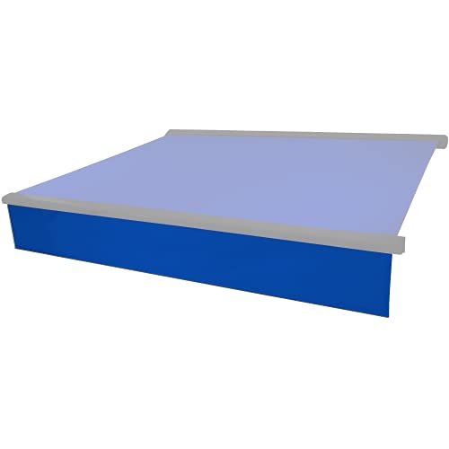 Planesium Premium Markisen Volant (3m / 300cm x 0.23 m / 23cm Blau) Markisenbespannung Markisenstoff Markisentuch Markisevolant Ersatzstoff fertig genäht Wasserabweisend