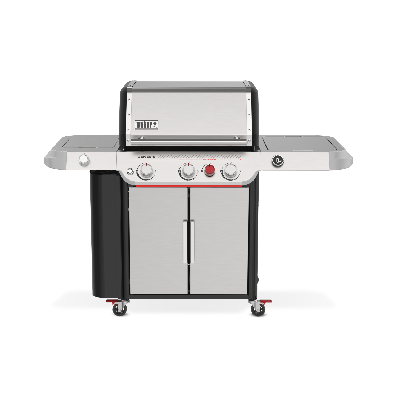 Weber GENESIS SP-335W GBS Gasgrill, Edelstahl, 3-Brenner mit Sear-Brenner, Seitenbrenner und digitalem Thermometer