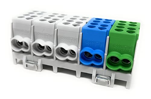 Pollmann Elektrotechnik Abzweigklemme HLAK 25-5/10-S, flexible 5-polige Verbindungsklemme, starr