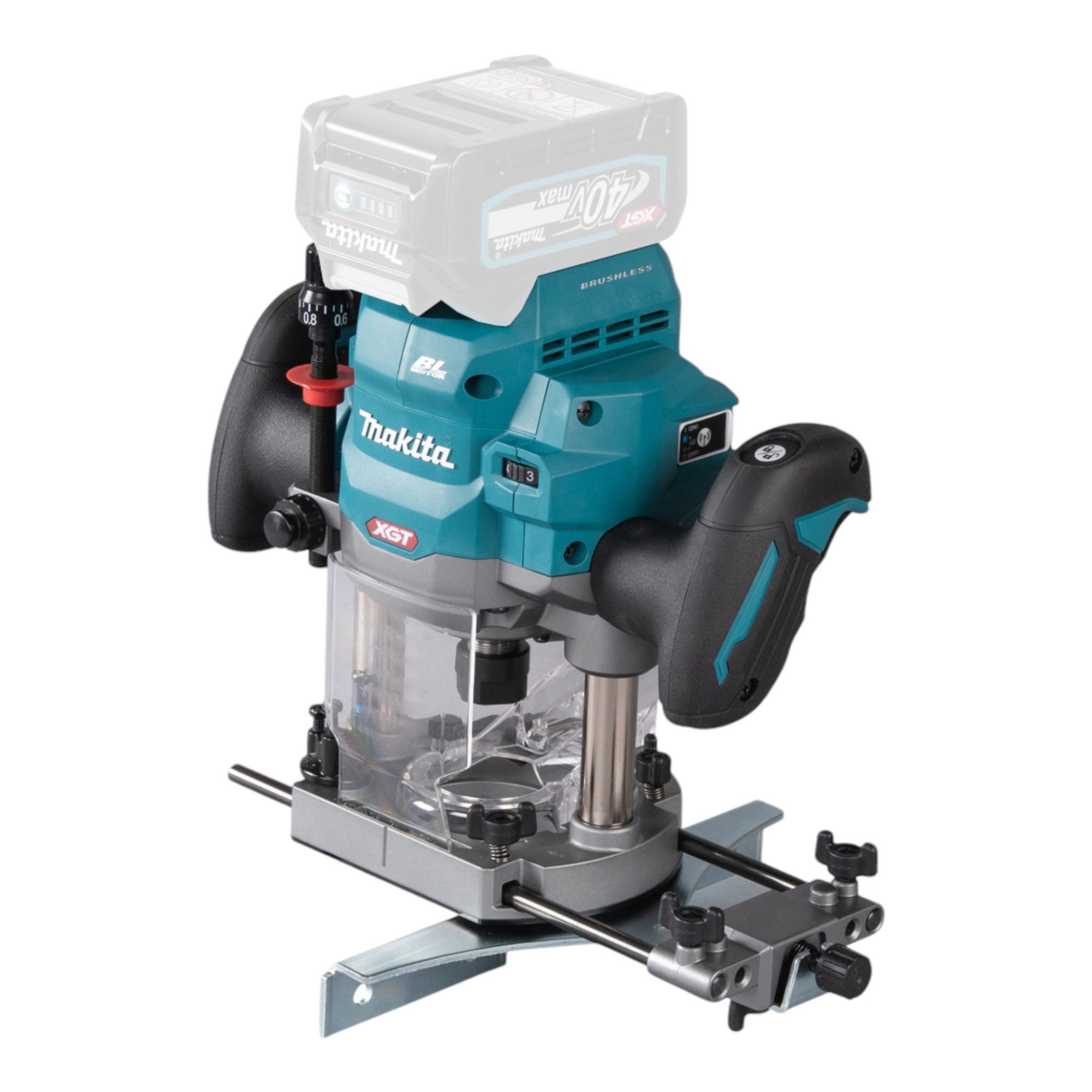 Makita Oberfräse RP 001 GZ 40 V max. 12 mm Brushless Solo - ohne Akku, ohne Ladegerät