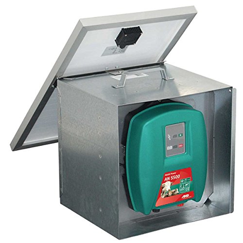 AKO Solarmodul 25 W, Aluminiumrahmen für Weidezaungerät AN 4000, Gerätemontage, Edelstahlhalterung