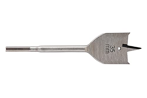 wolfcraft Flachfräsbohrer, Sechskant-Schaft, Ø 35 mm, gehärteter Werkzeugstahl, flache Geometrie für einfaches Fräsen