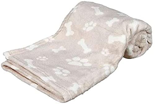 Trixie Kenny 37162 Hundedecke, Plüsch, 75 × 50 cm, beige