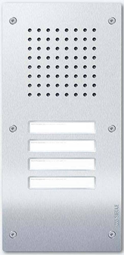 Siedle CL 111-4 B-02, Kabelgebundene Türsprechanlage mit Edelstahl-Front, 4 Ruftasten, Silber