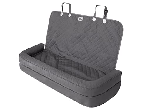 DOGGY Hundeautositz, Hundebox, Hundebett, Transportboxen, Rückbank, Hundedecke, Hundekörbchen, Katzenbett für kleine Hunde, 135 x 45 cm, wasserdicht, in Graphit Oxford - Preisvergleich
