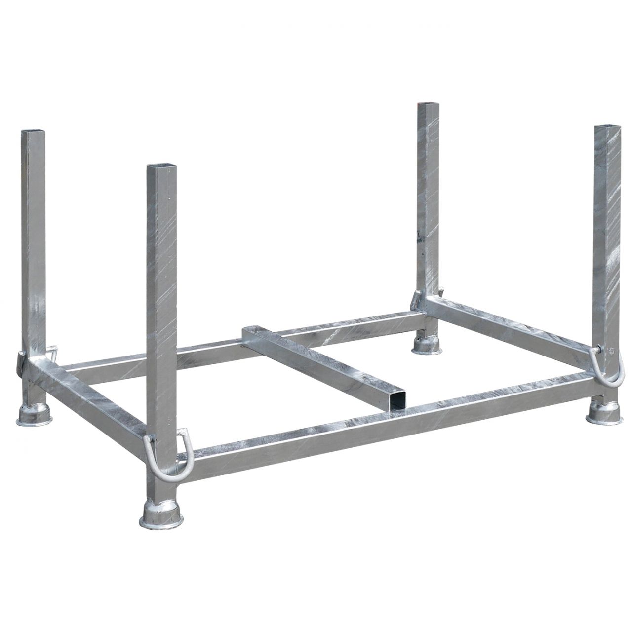 Schake Stapelpalette, 143 x 87 x 69 cm, verzinkt, robuste Konstruktion für Kranbetrieb, allseitig unterfahrbar