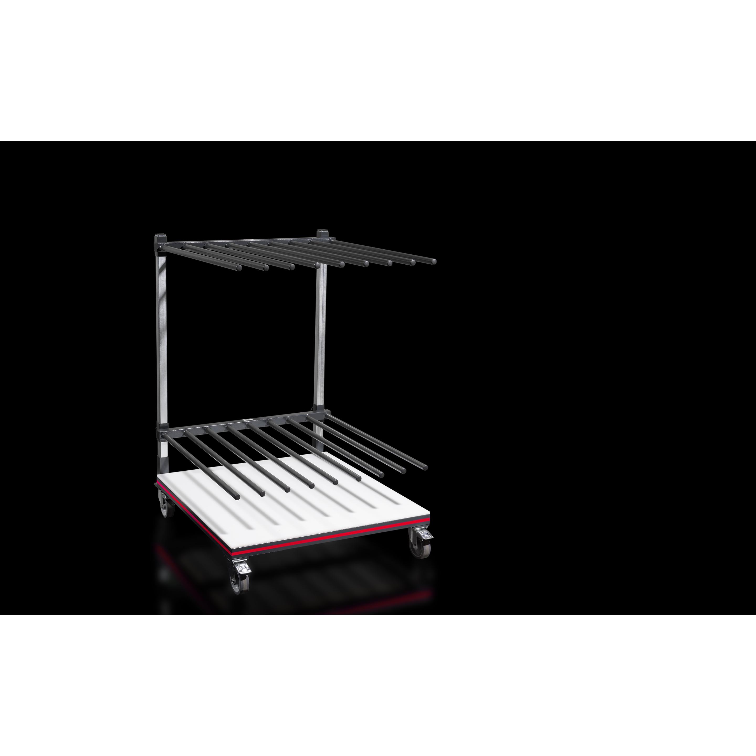 Rittal LT 1000 Transportwagen, 500 kg Traglast, höhenverstellbare Fächer, 1000x1500 mm