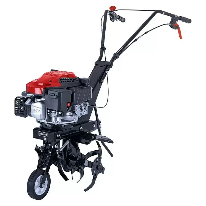 Scheppach Benzin-Bodenhacke MTP370, 2,5 kW 4-Takt Motor, 360 mm Arbeitsbreite, höhenverstellbarer Tiefenbegrenzer