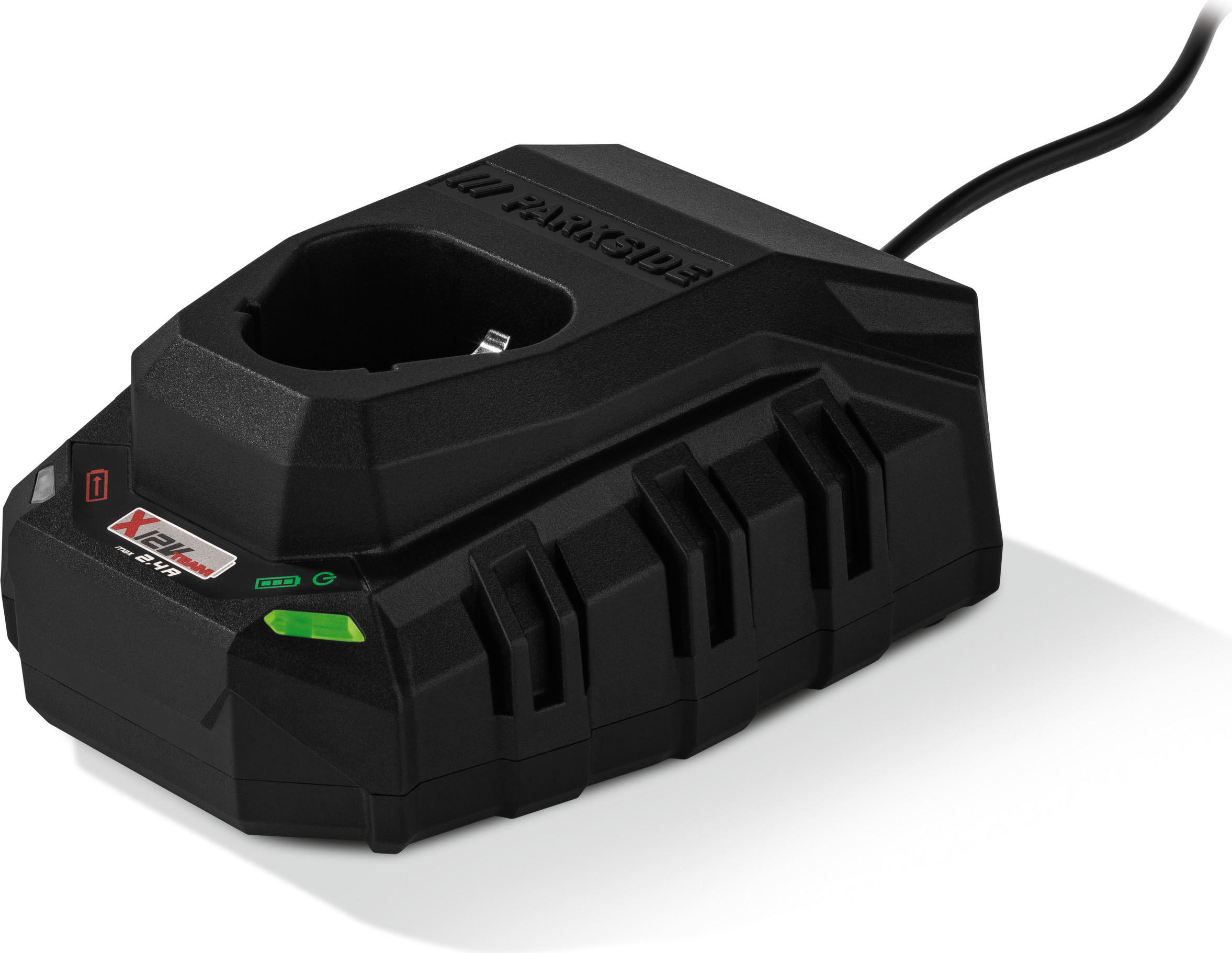 PARKSIDE® 12 V Akku-Ladegerät »PLGK 12 A3«, 2,4 A mit automatischer Ladeabschaltung und LED-Ladeindikator, kompatibel mit Parkside X 12 V Team