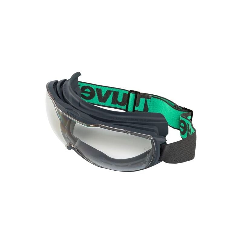 Uvex Megasonic planet FBL SV EXC, Vollsichtbrille mit UV-Schutz 400 nm, anthrazit/jade, beschlagfrei und kratzfest