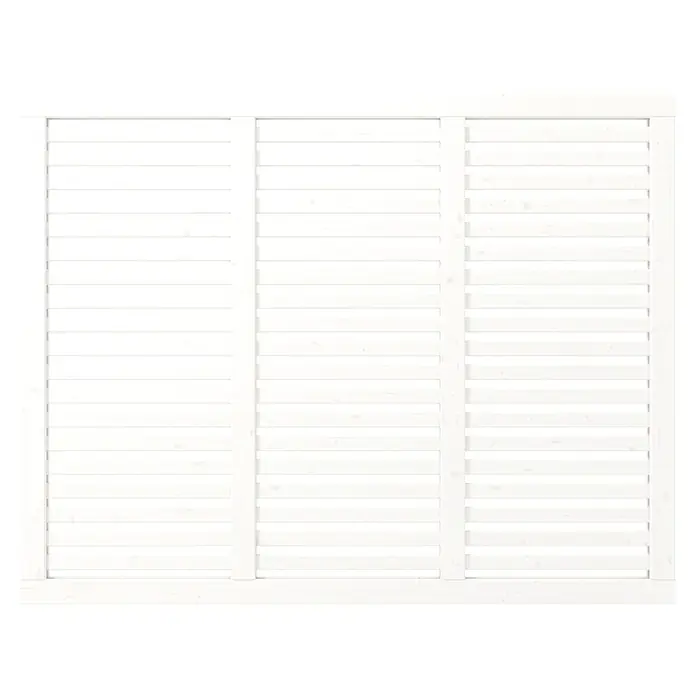 Plus Sichtschutzelement Harmoni, 180 x 140 cm, Sichtschutz-Zaun aus Holz, Weiß (RAL 9010)