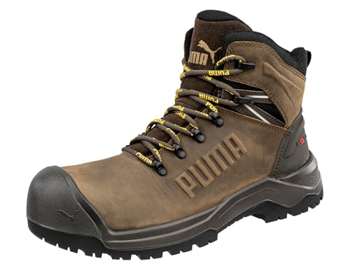 PUMA Safety IRON HD BROWN MID Arbeitsschuh, Größe 45, Sicherheitsschuh in braun