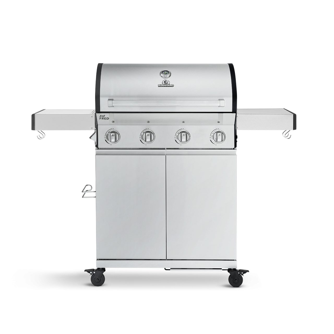 BURNHARD Gasgrill Big Fred Basic, 4Brenner Gasgrill, klappbare Seitentische, 2023er Version, 14
