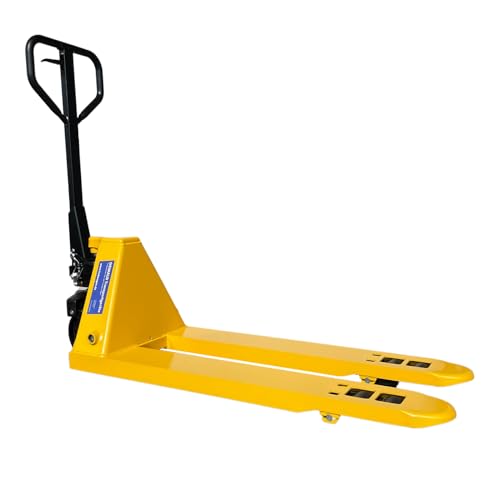 Oswald Transportgeräte Schwerlast Hubwagen HEU50ST, 5 t Tragkraft, Gabellänge 1.150 mm, Hubbereich 85-195 mm, Stahl-Räder und Rollen