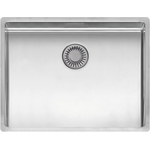 Reginox Einbauspüle 3D 590x440 - Küchenspüle mit Integral-Siebkorbüberlaufventil, Edelstahl seidenglanz