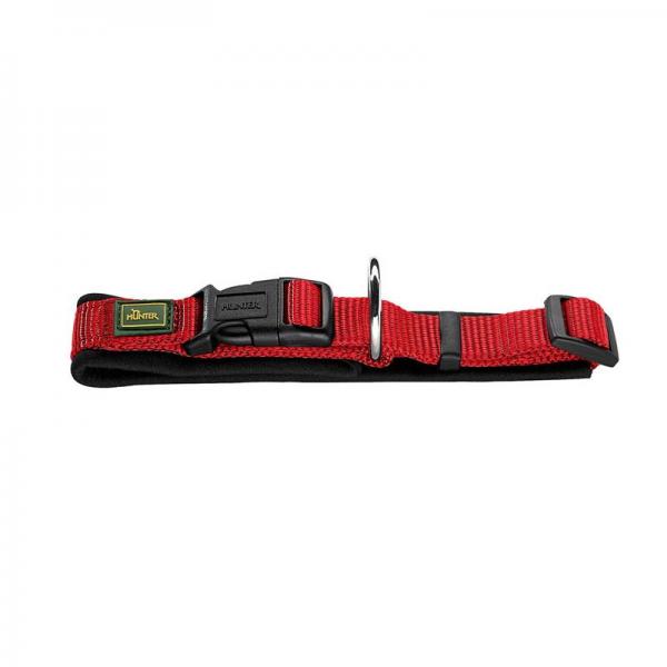 Hunter Hunde-Halsung Neopren Vario Plus rot-schwarz S 1