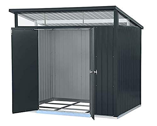 Duramax Metallgerätehaus Palladium 8x6, Gartenhaus mit doppelter Flügeltür, anthrazit
