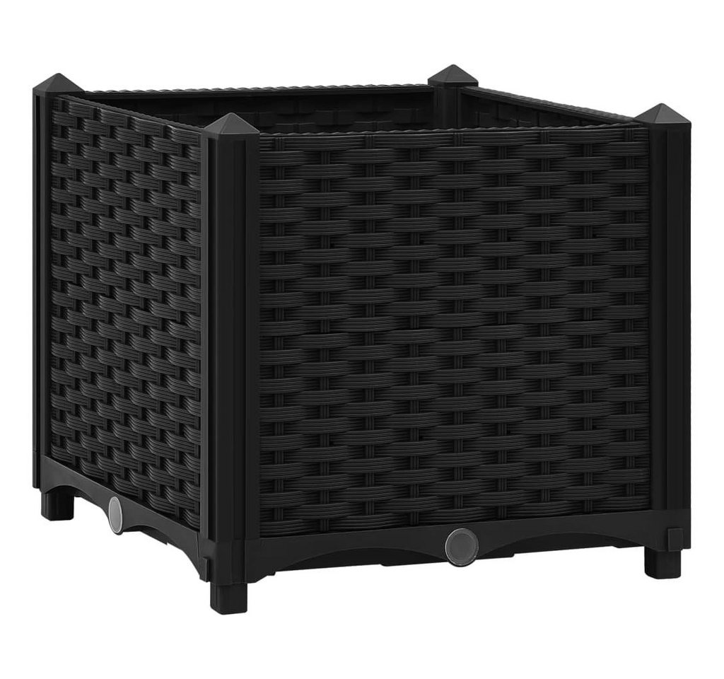 furnicato Hochbeet 40x40x38 cm Polypropylen, Schwarz - Robustes Pflanzgefäß für Garten und Terrasse