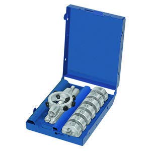 MATADOR Schneideisen M3-M12 | Schneideisen Set 8-teilig | Gewindeschneider für Außengewinde | inkl. Schneideisenhalter | HSS Werkzeugstahl | DIN 223 | MATADOR Werkzeug Nr. 07659080 | Stabile Kunststoffkassette