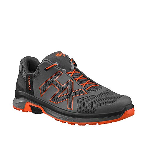 Haix CONNEXIS® Go GTX low, Sicherheitsschuh mit GORE-TEX® wasserdicht, atmungsaktiv, grau/orange
