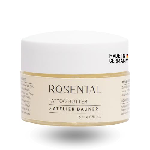 Rosental Organics Tattoo Butter x ATELIER DAUNER, Natürliche Pflege für strahlende Tattoos, Schnelle Heilung, Vegan, 15ml